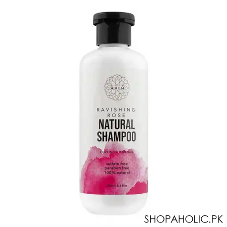 aura ravishing rose natural shampoo, for fine + thin hair, 250ml main image