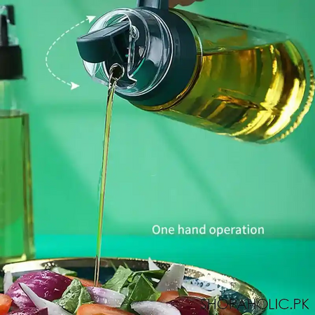 auto flip oil bottle dispenser with handle   630ml image2