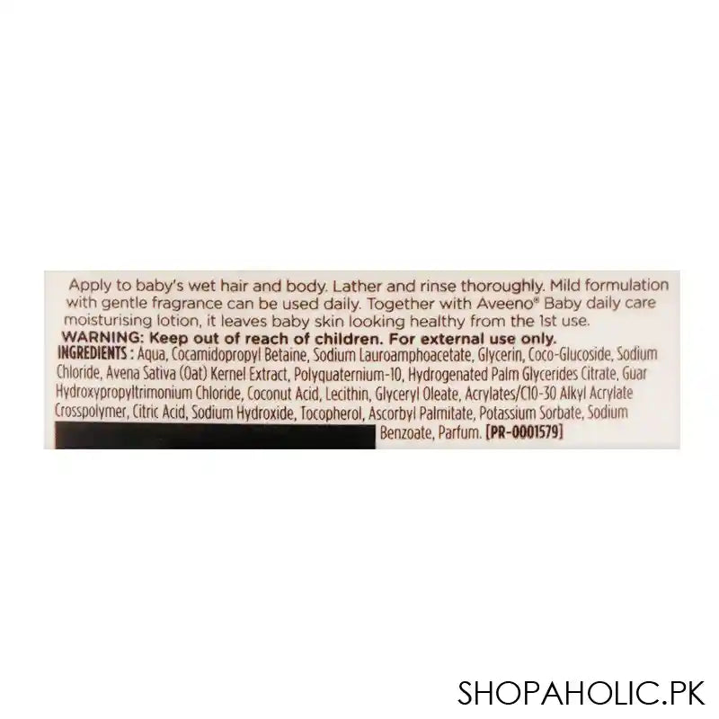 Aveeno Baby Daily Care Hair & Body Wash, For Sensitive Skin, 250ml - Image 3