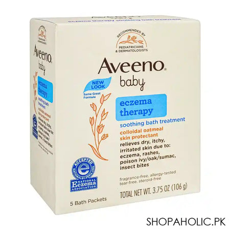 Aveeno Baby Eczema Therapy Soothing Bath Treatment, Fragrance-Free, 106g - Main Image
