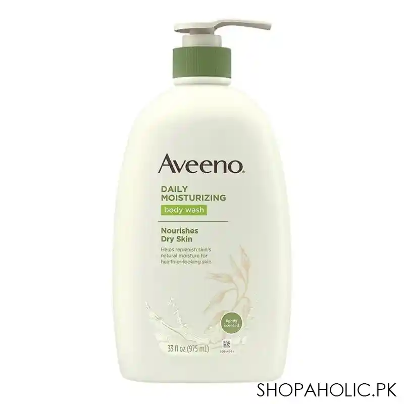 aveeno daily moisturising body wash, lightly scented, 975ml main image