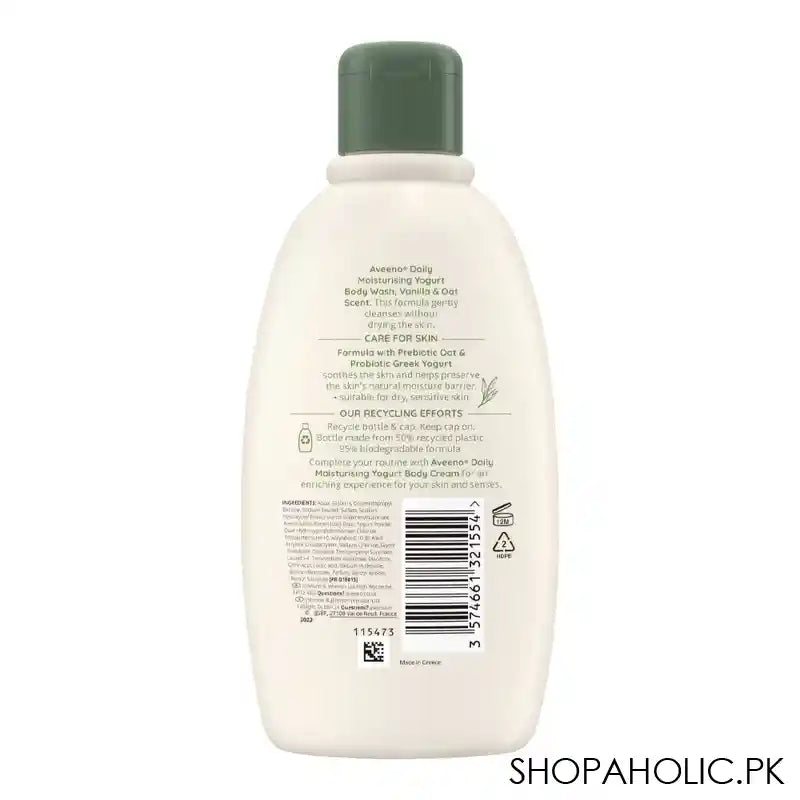 Aveeno Daily Moisturizing Vanilla Scent Yogurt Body Wash, 300ml - Image 2