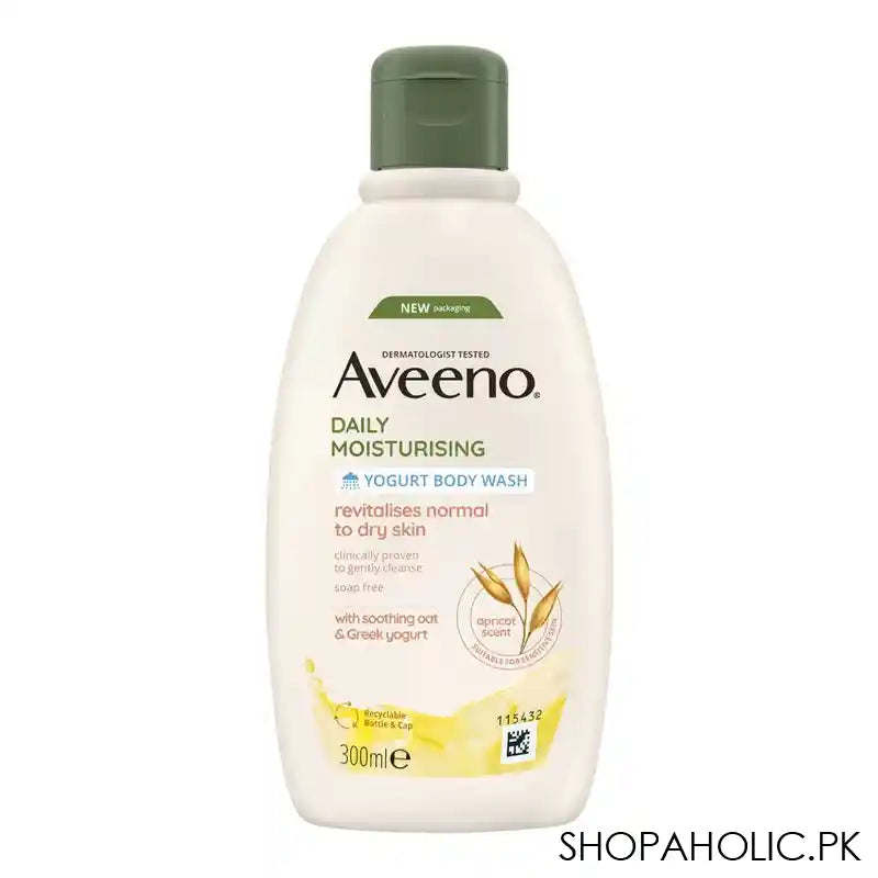 Aveeno Daily Moisturizing Vanilla Scent Yogurt Body Wash, 300ml - Main Image