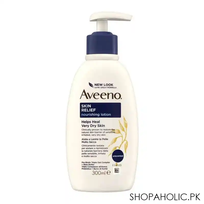 aveeno skin relief nourishing lotion, unscented, 300ml image2