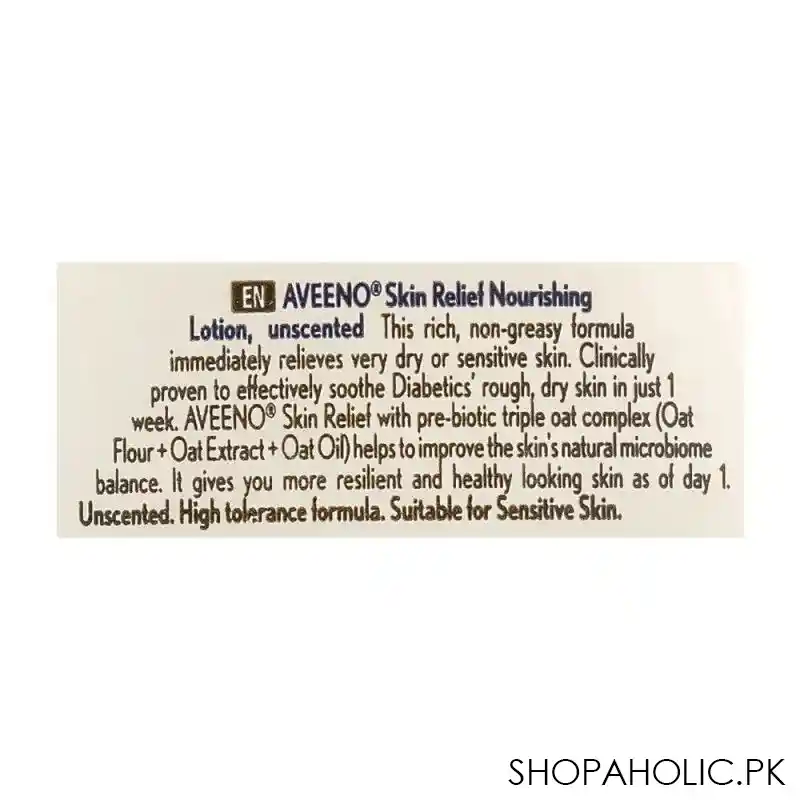 aveeno skin relief nourishing lotion, unscented, 300ml image4