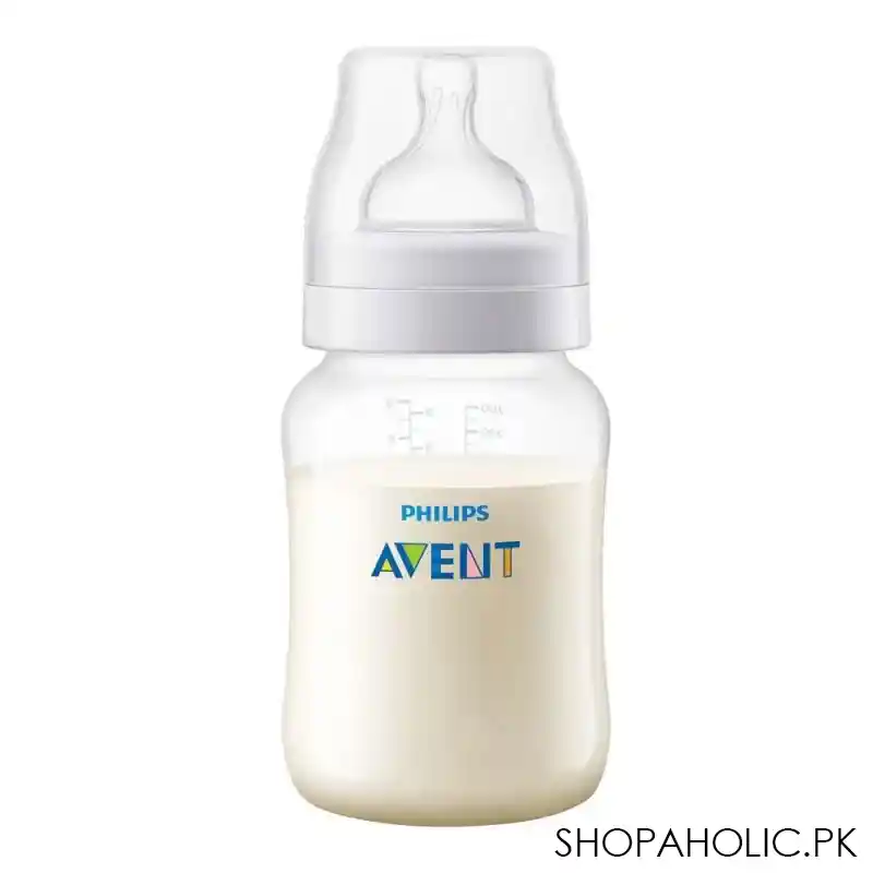 avent anti colic wide neck feeding bottles, 1m+, 2 pieces, 260ml/9oz, scf813/27 image3
