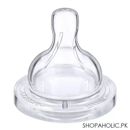 avent classic silicone teat 2 pack 0m+ new born flow   scf631/27 image2
