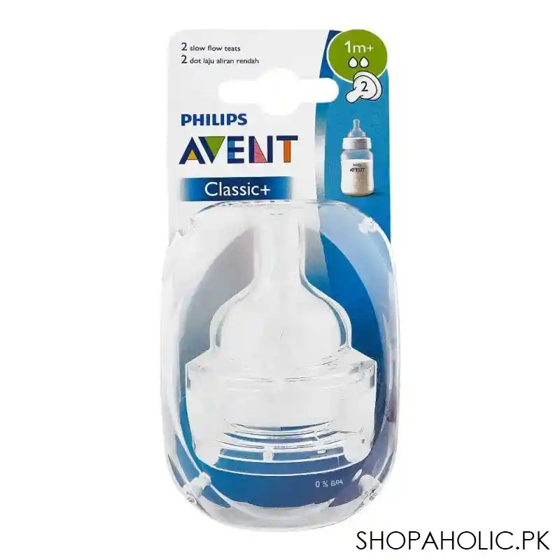 avent classic silicone teat 2 pack 1m+ slow flow   scf632/27 image2