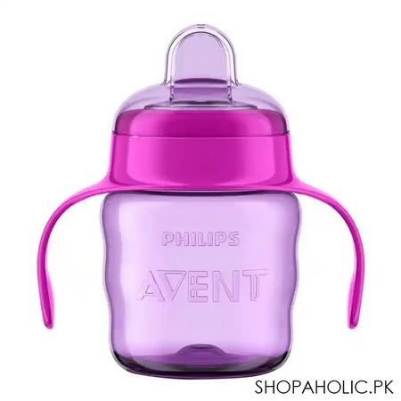 avent easy sip spout cup 200ml pink/red   551/03 main image