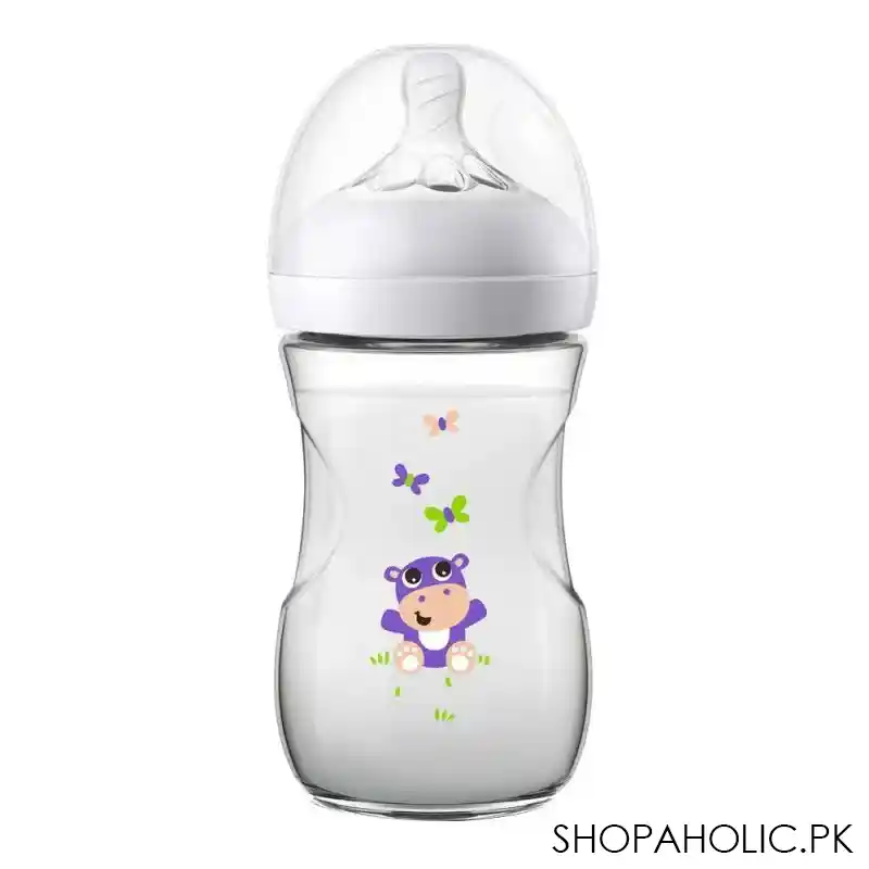 avent natural feeding bottle, 1m+, 260ml/9oz, butterfly, scf627/42 main image