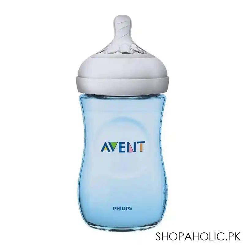 avent natural feeding bottle 1m+ 260ml (blue)   scf695/13 main image