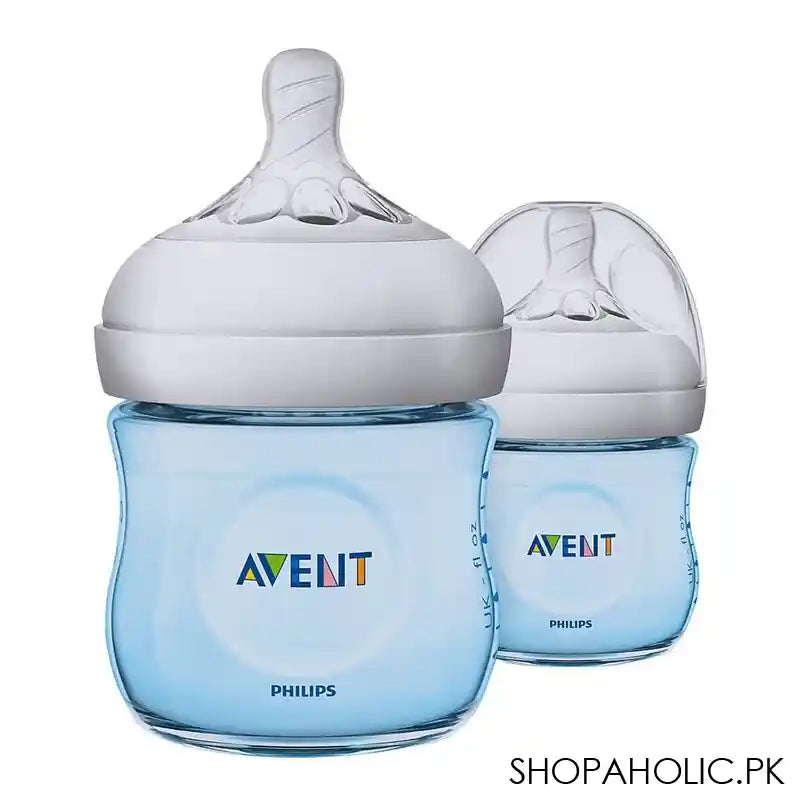 Avent Natural Feeding Bottle 2-Pack 0m+ 125ml (Blue) - SCF692/23 - Main Image