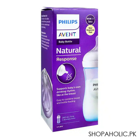 Avent Natural Response Baby Feeding Bottle, 260ml, SCF903/21 - Image 6