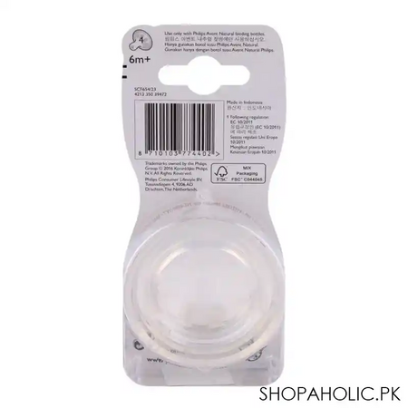avent natural teat 2 pack 6m+ 4 holes   scf654/23 image3