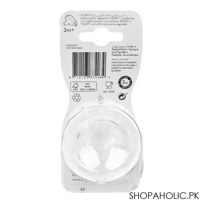 Avent Natural Variable Adjustable Flow Rate Teats, For 3 Months+, 2-Pack, SCF045/27 - Image 3