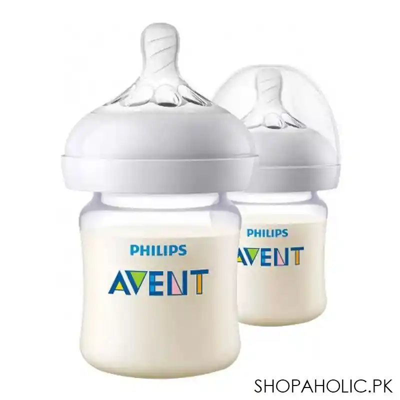 avent natural wide neck feeding bottles, 2 pack, 0m+, 125ml scf 472/27 image4