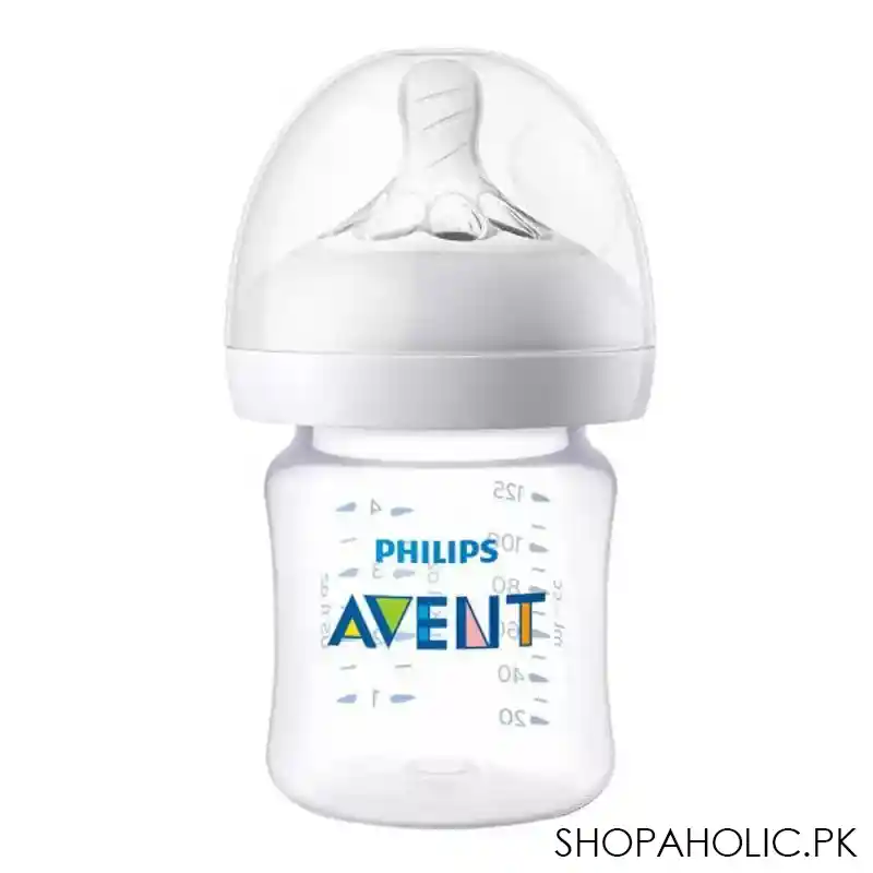 avent natural wide neck feeding bottles, 2 pack, 0m+, 125ml scf 472/27 image5