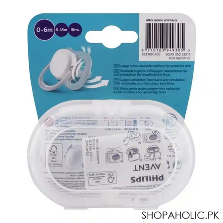 avent ultra air animals soothers, 2 pack, 0 6m, scf080/05 image3