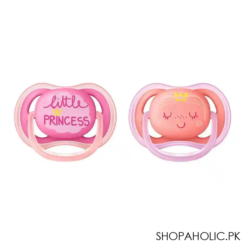 Avent Ultra Air Pacifier, 2-Pack, Little Princess, 6-18m,SCF342/23 - Main Image