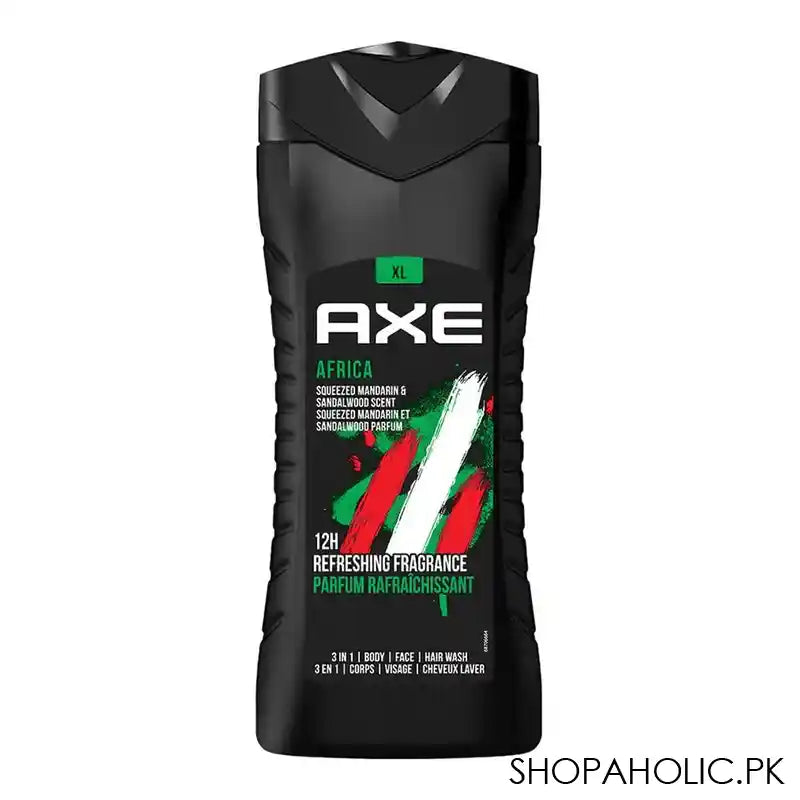 Axe Africa Squeezed Mandarin & Sandalwood Scent 3-In-1 Body, Face & Hair Wash, 400ml - Main Image