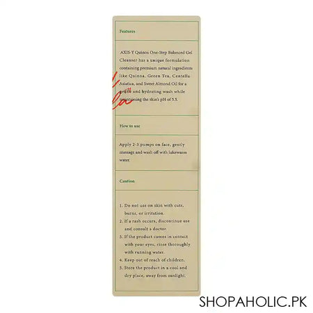 Axis-Y Quinoa One-Step Balanced Gel Cleanser, 180ml - Image 5