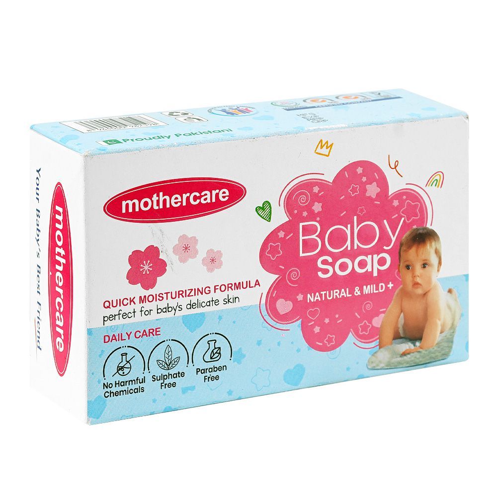 Mothercare Natural & Milk + Baby Soap, Paraben Free, 90g - Main Image