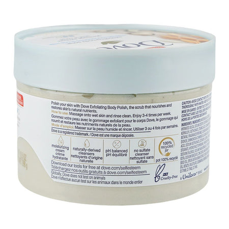 Dove Crushed Macadamia & Rice Milk Exfoliating Body Polish, Moderate Modere, 298g - Image 2