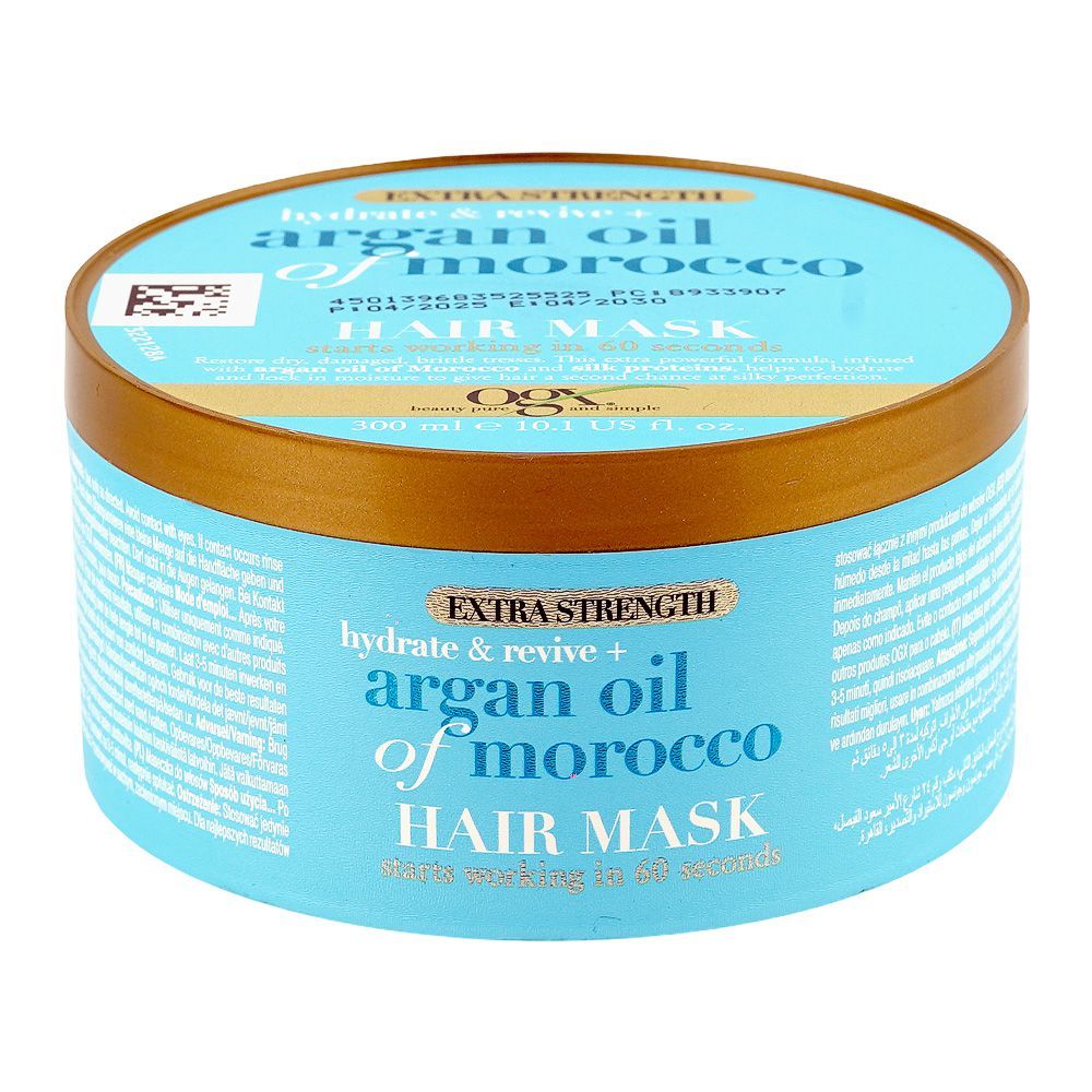 OGX Hydrate & Revive Argan Oil Of Morocco Hair Mask, 300ml - Main Image
