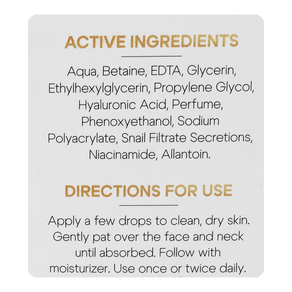 Fute Hydrate & Age Defying Snail Mucin Serum, Hyaluronic Acid, Niacinamide, For Anti-Aging & Acne-Prone Skin, 30ml - Image 4