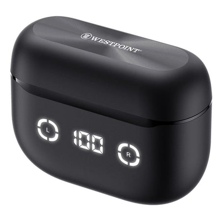 West Point Quad Mic ANC + ENC Wireless Stereo Earbuds, 5 Hours Play Time, 420mAh Case Battery, White, WP-145 - Image 3