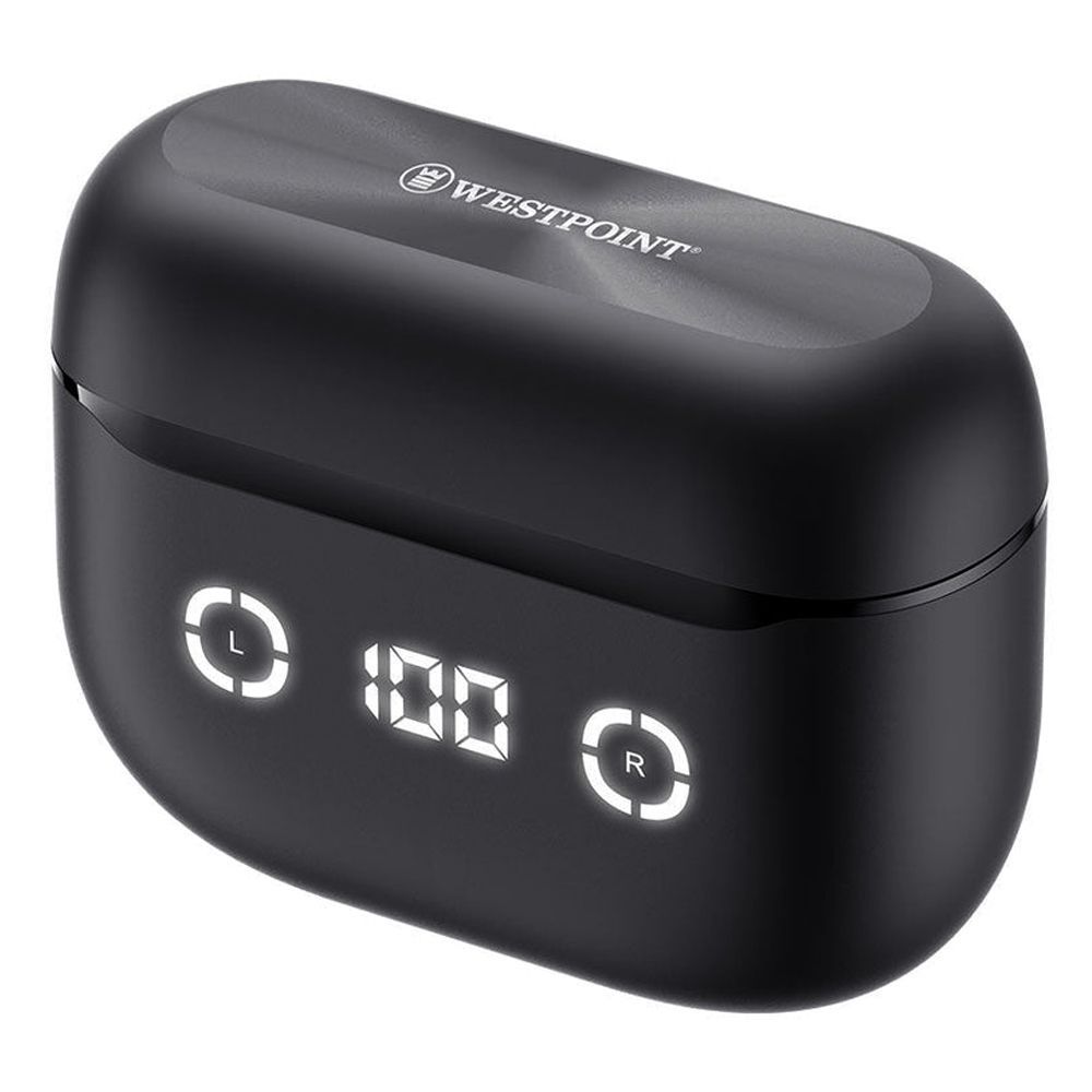 West Point Quad Mic ANC + ENC Wireless Stereo Earbuds, 5 Hours Play Time, 420mAh Case Battery, White, WP-145 - Image 3