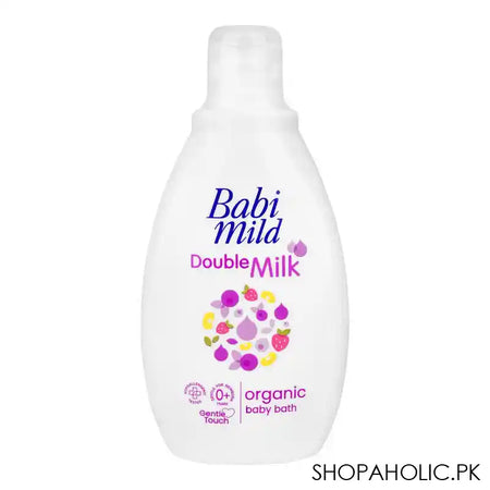Babi Mild Double Milk Organic Baby Bath, Gentle For Newborn/0+ Years, Hypoallergenic Tested, 180ml - Main Image
