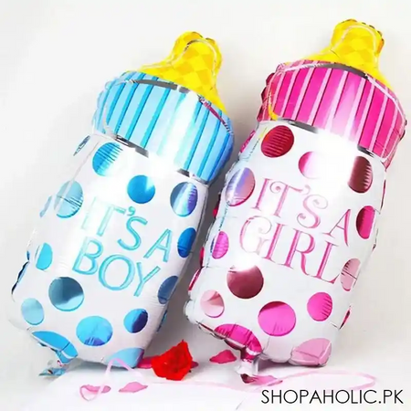 baby shower feeder theme foil balloons main image