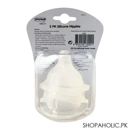 Baby World Silicone Nipples, 3m+, 2-Pack, 3002 - Image 3