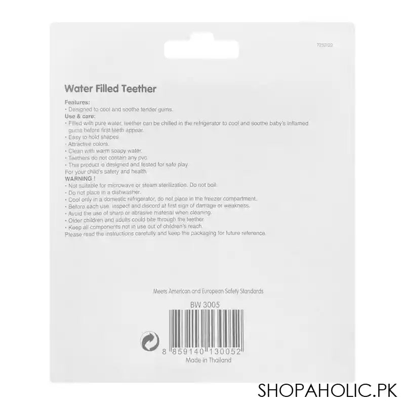 Baby World Water Billed Teether, For 3+ Months, Blue, BW3005 - Image 3