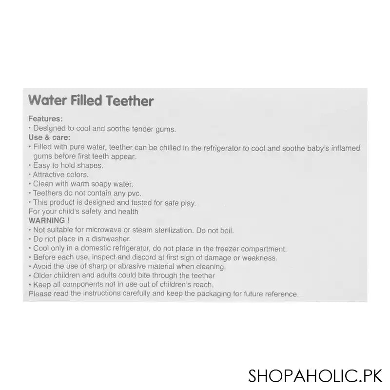 Baby World Water Billed Teether, For 3+ Months, Red, BW3004 - Image 3