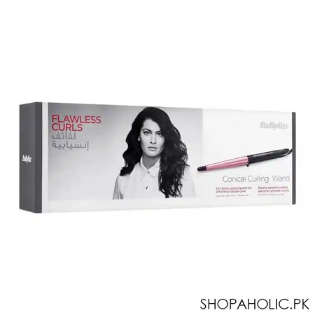 babyliss flawless conical wand curling iron, c454sde image3