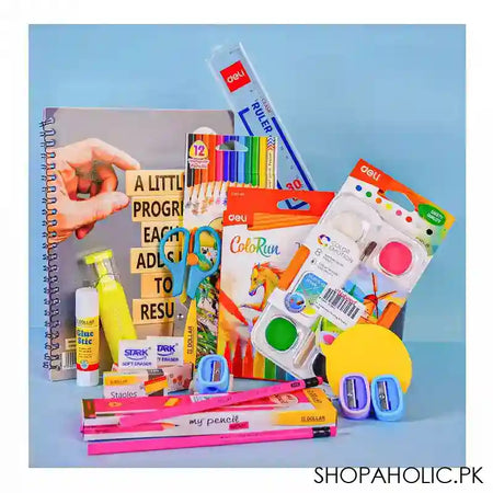 Back to School Supplies Essential Stationery Bundle for Class 1 to 4, 14 Items - Perfect for Primary Students - Main Image