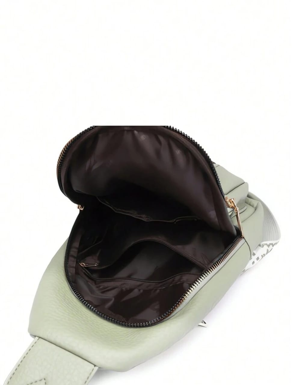 Women’s Vegan Leather Sling Bag – Crossbody Chest Pack with Embroidered Guitar Strap image 3