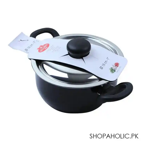 ballarini casserole non stick sauce pan with steel lid, 18cm, 7 inches main image