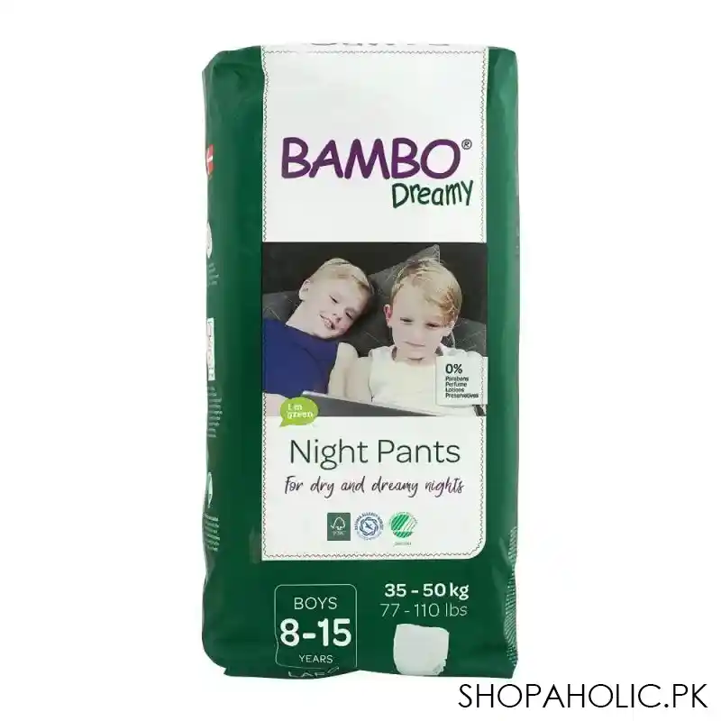 bamboo dreamy night pant for boys, 8 to 15 kg, large, 10 pack main image