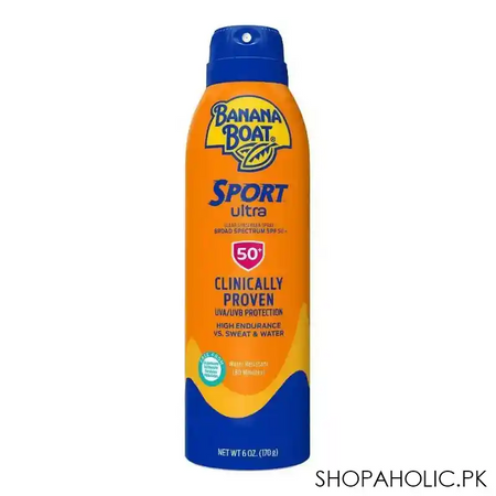 banana boat sport spf50+ clear sunscreen spray, 170g main image