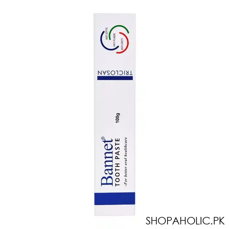Bannet Tricolsan Toothpaste, Anti-Septic, Anti-Plaque, Anti-Cavity, 100g - Image 4