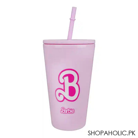 Barbie Party Double-Layer Plastic Straw Cup, Water Cup Drinking Bottle, Purple, NL2203 - Main Image