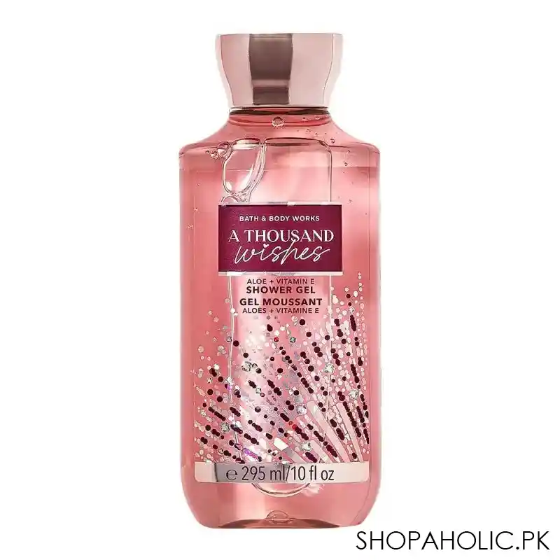 bath & body works a thousand wishes aloe + vitamin e shower gel, 295ml main image