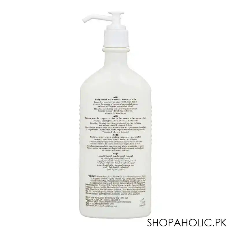 Bath & Body Works Air Lavender Eucalyptus Spearmint Mandarin Body Lotion, 192ml - Image 3