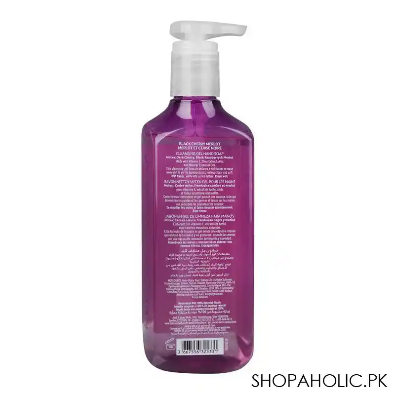 Bath & Body Works Black Cherry Merlot Cleansing Gel Hand Soap With Natural Essential Oils, 236ml - Image 3