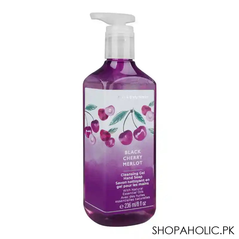 Bath & Body Works Black Cherry Merlot Cleansing Gel Hand Soap With Natural Essential Oils, 236ml - Main Image