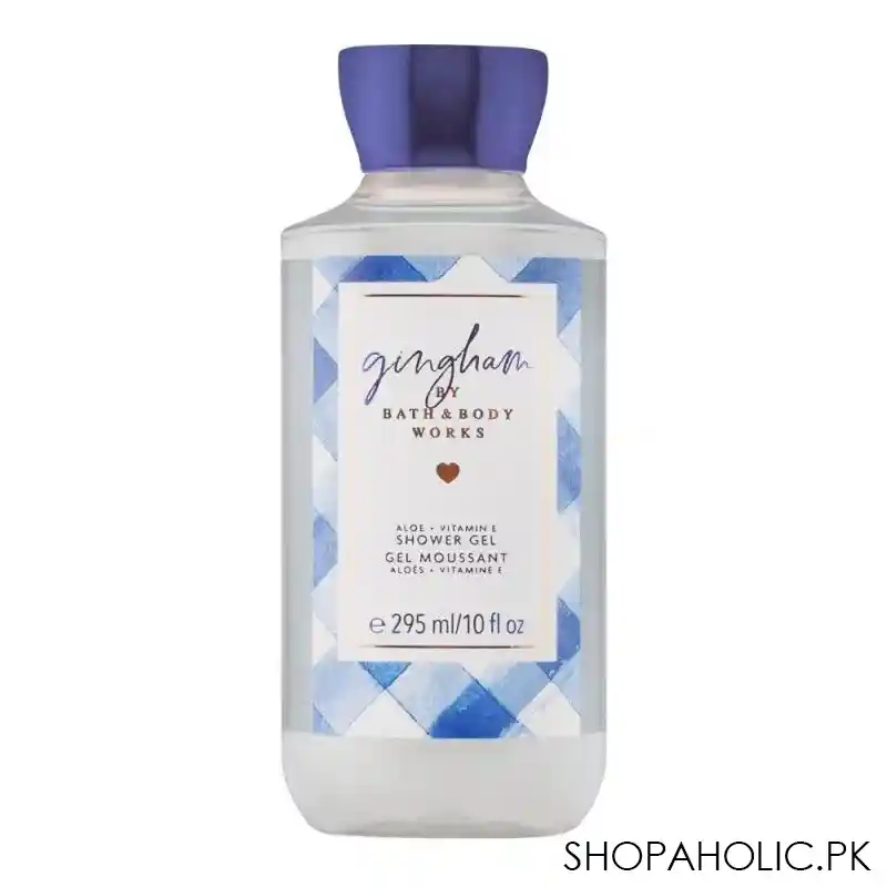 bath & body works gingham aloe + vitamin e shower gel, 295ml main image
