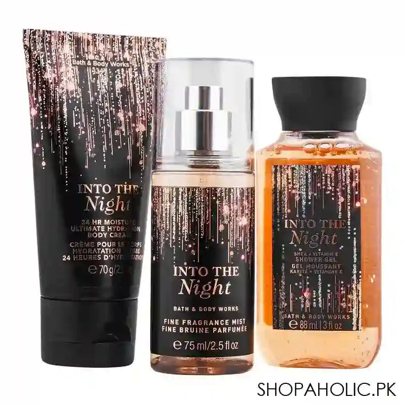 Bath & Body Works Into The Night Mini Gift Set, Shower Gel + Body Cream + Mist - Main Image